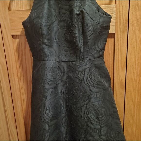 Calvin Klein Floral Jacquard Halter Dress - Picture 3 of 13